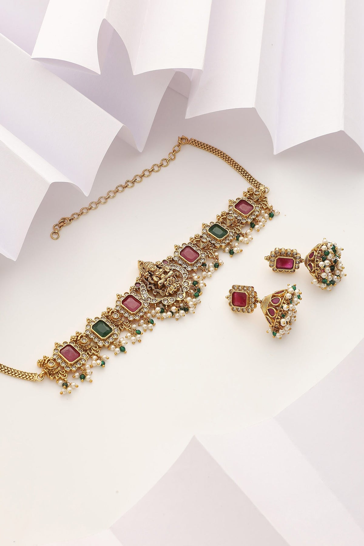 Carved Goddess Choker Set 