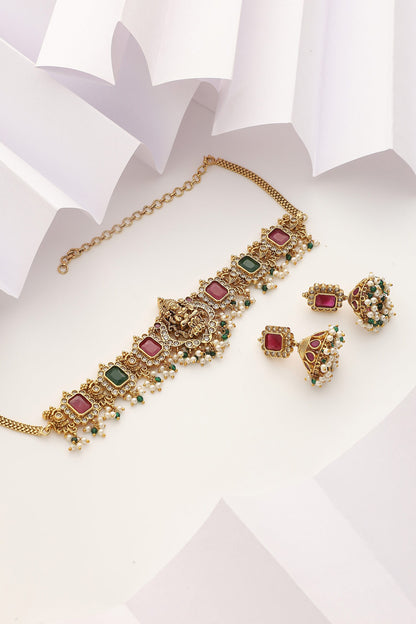 Carved Goddess Choker Set 