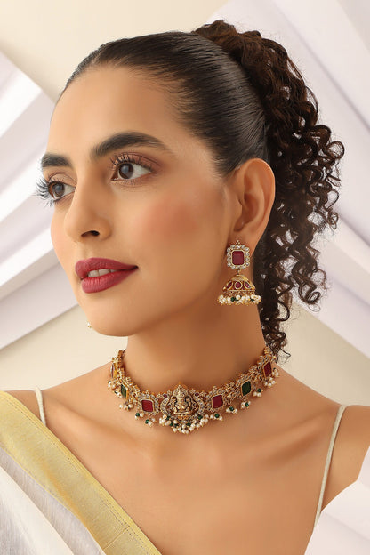 Carved Goddess Choker Set 