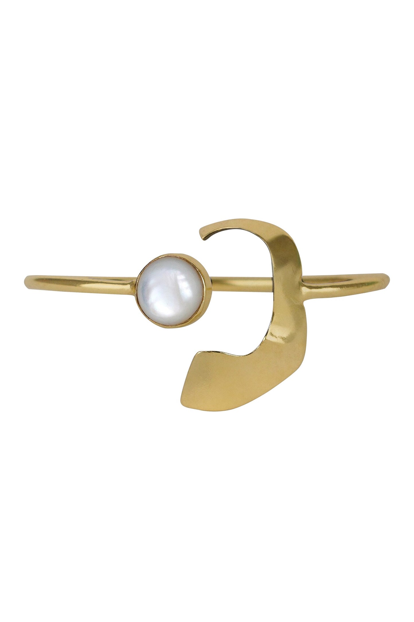 Pearl Embellished Shell Bracelet 