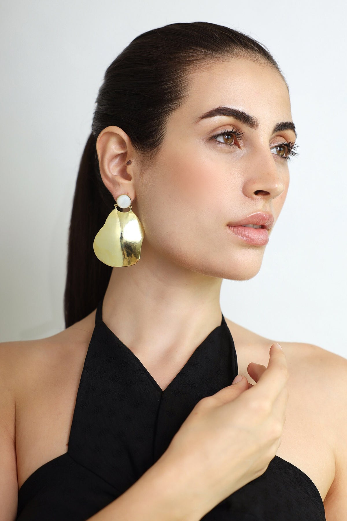 Dew Drop Pearl Top Earrings 