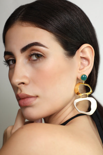 Drift Enameled Abstract Earrings 