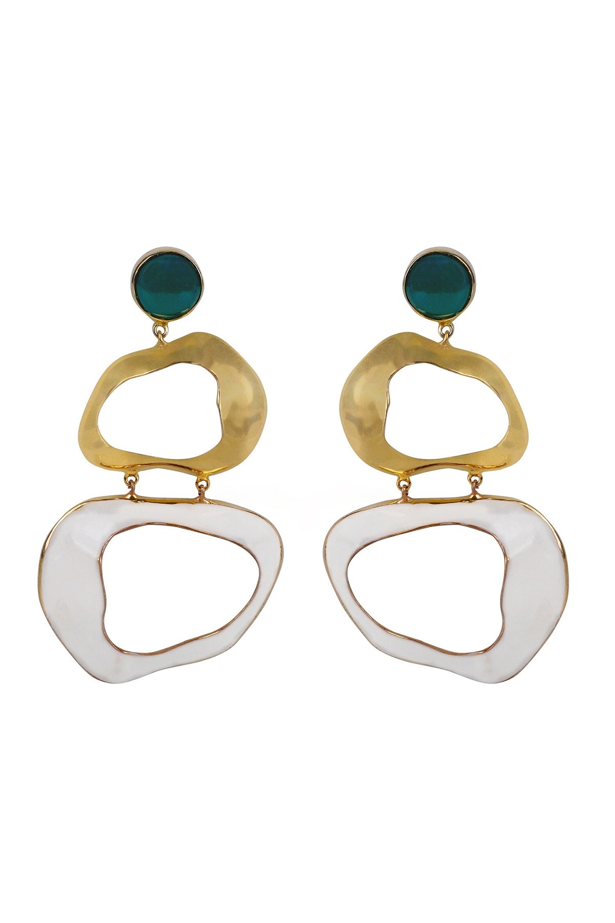 Drift Enameled Abstract Earrings 