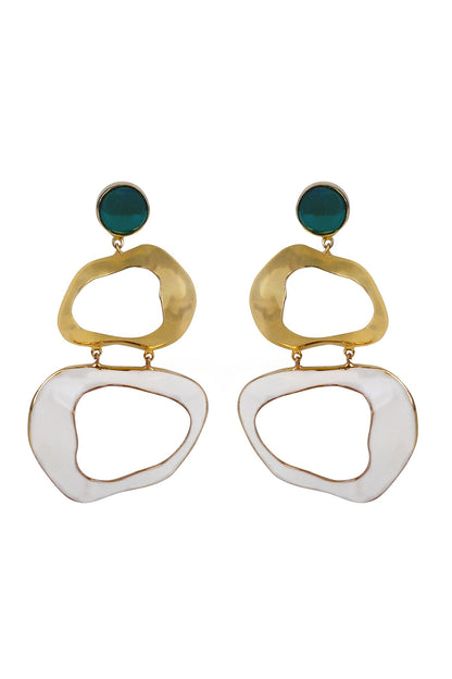 Drift Enameled Abstract Earrings 