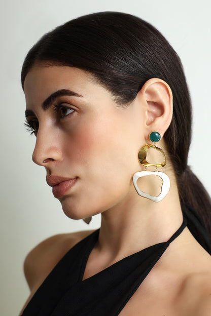 Drift Enameled Abstract Earrings 
