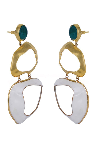 Drift Enameled Abstract Earrings 