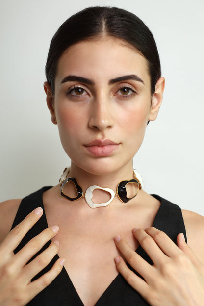 Tidal Abstract Motif Necklace 