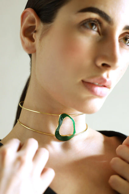 Abyssal Abstract Enameled Choker 