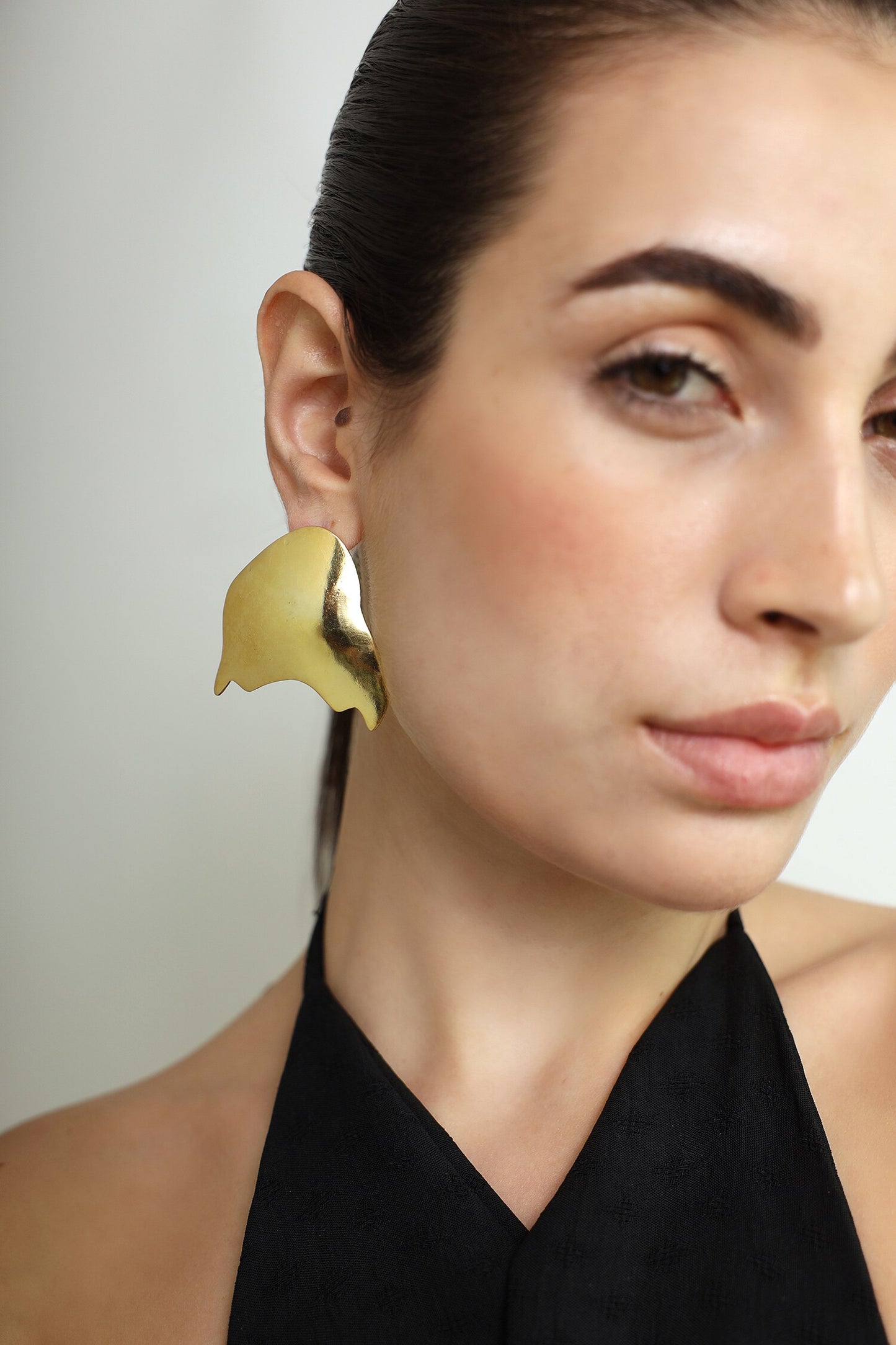 Ripple Shaped Abstract Earrings 