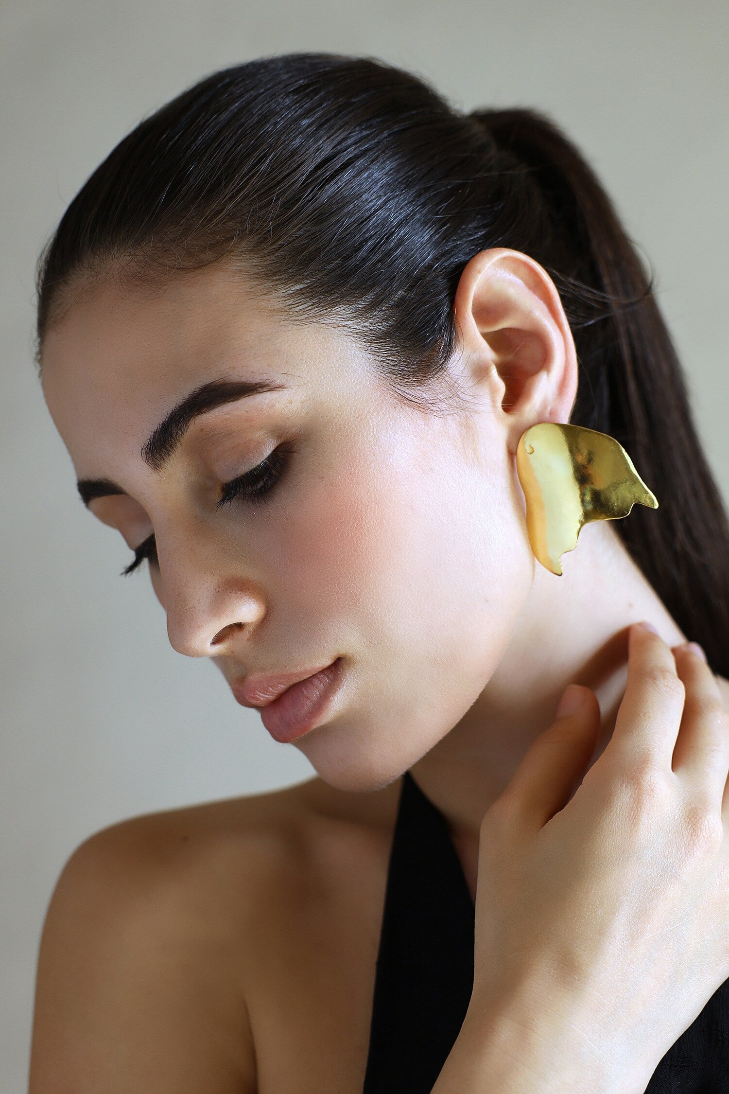 Ripple Shaped Abstract Earrings 