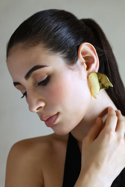Ripple Shaped Abstract Earrings 