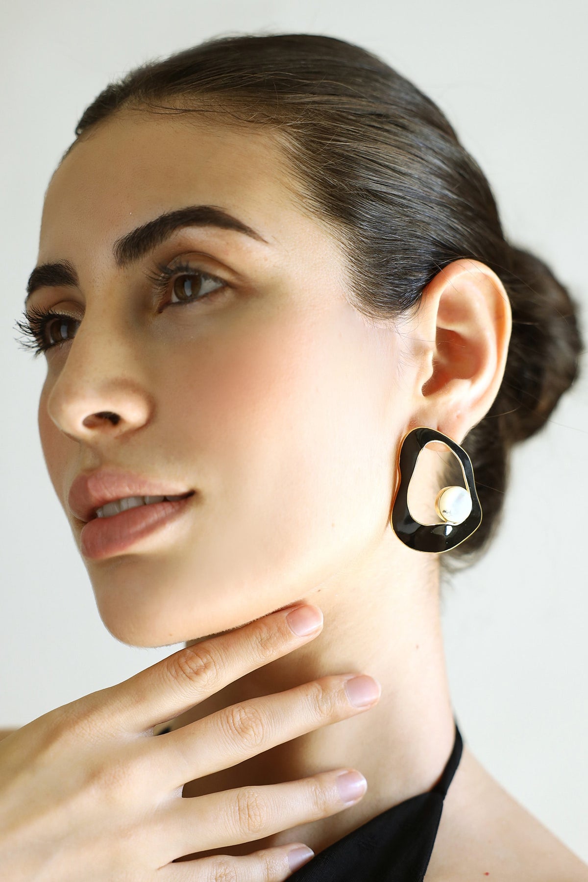 Frost Enameled Earrings 