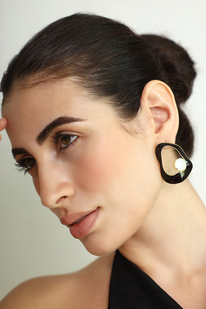 Frost Enameled Earrings 