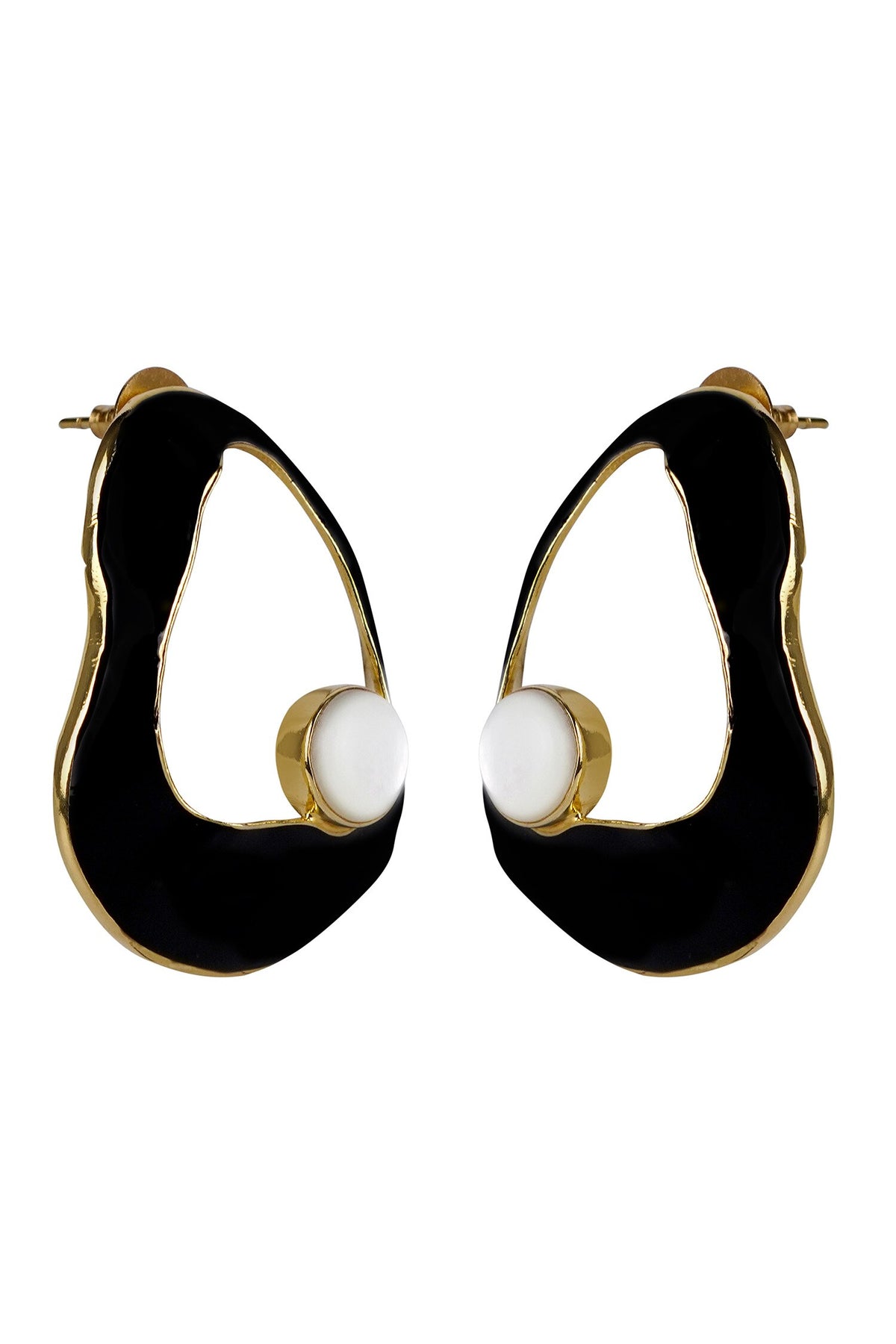 Frost Enameled Earrings 