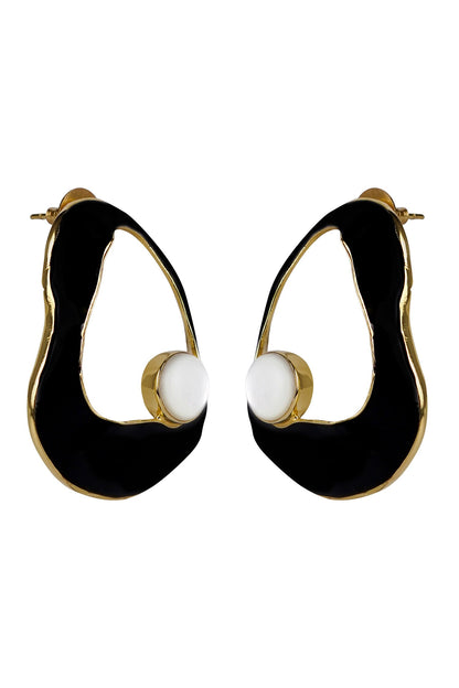 Frost Enameled Earrings 