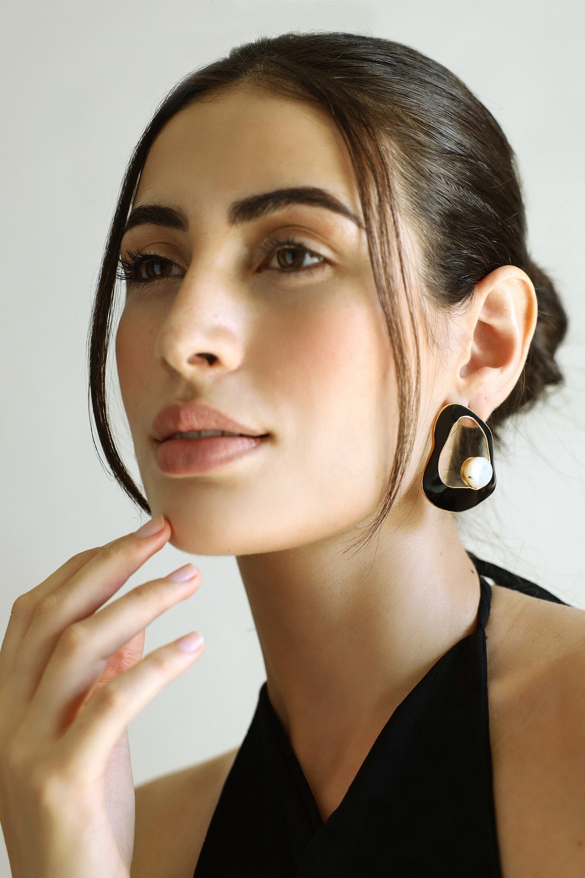Frost Enameled Earrings 