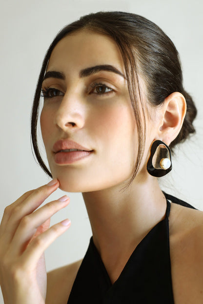 Frost Enameled Earrings 