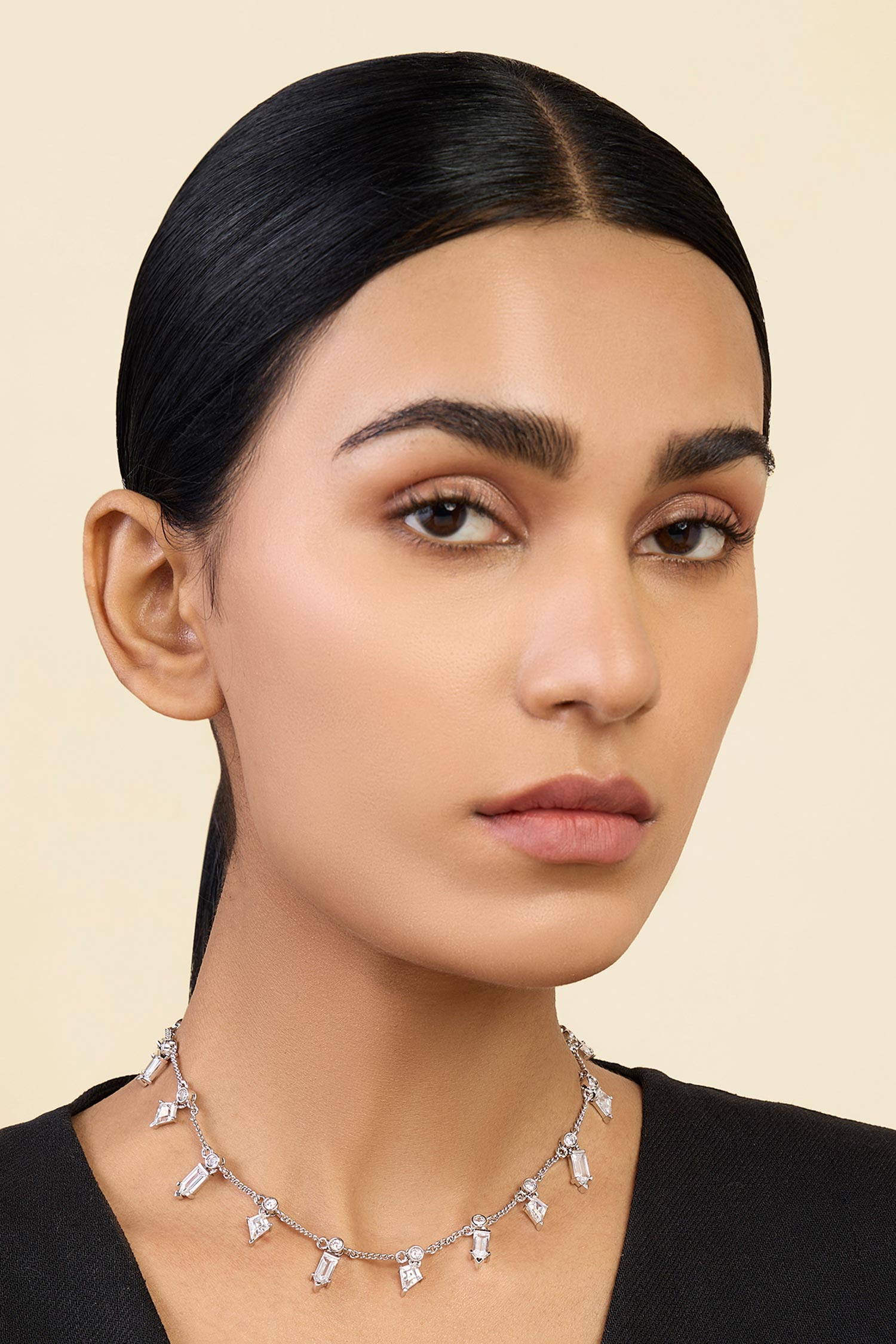 Dainty Tribe Cubic Zirconia Studded Choker 