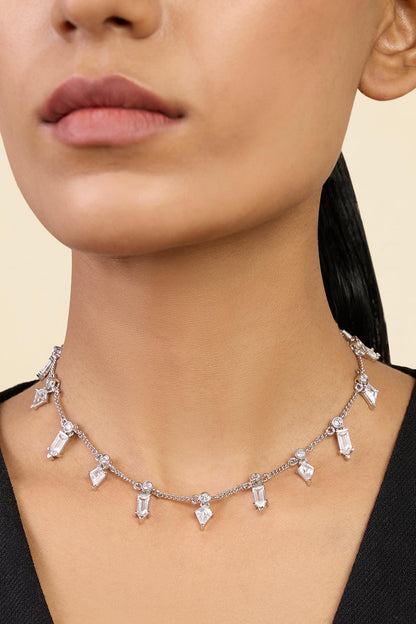Dainty Tribe Cubic Zirconia Studded Choker 