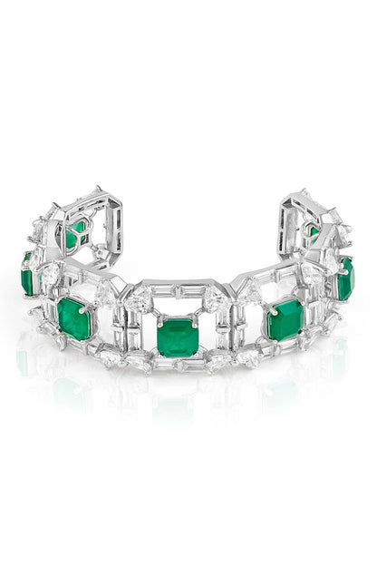 CZ Diamond Studded Halo Bracelet 