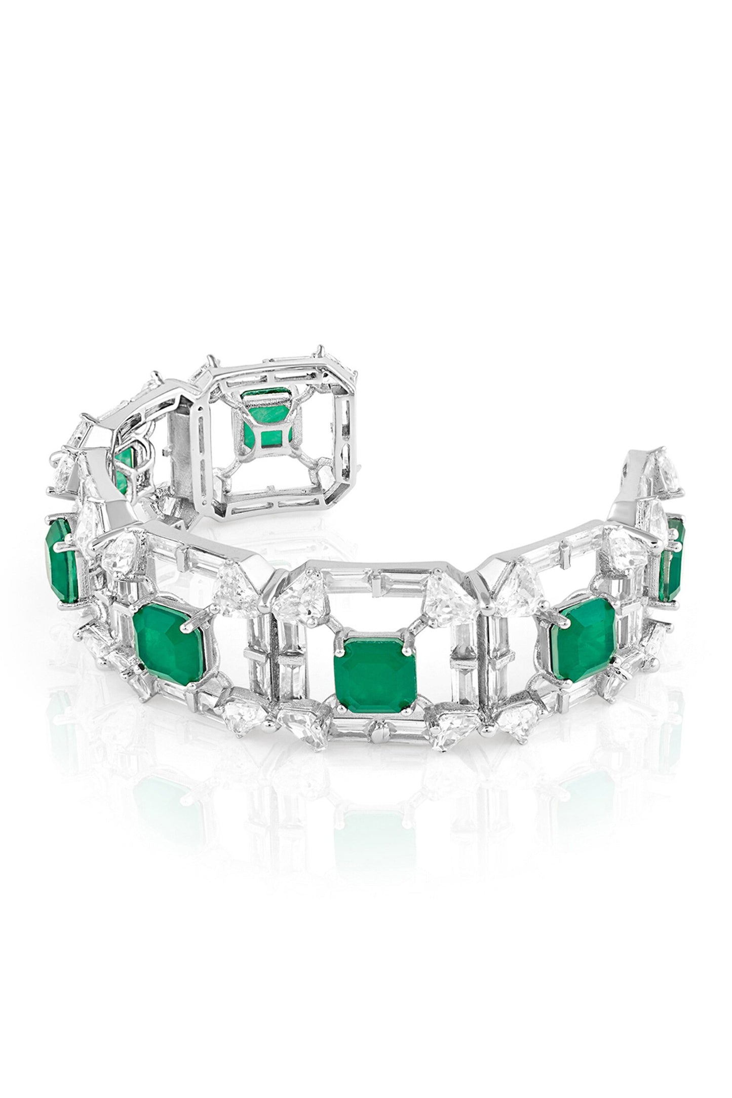 CZ Diamond Studded Halo Bracelet 