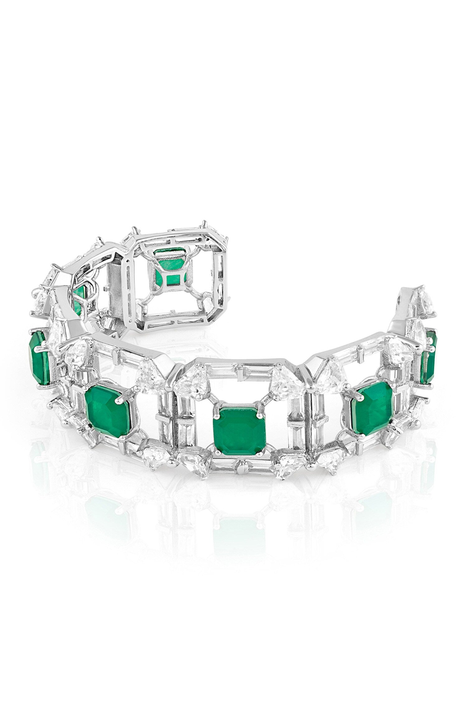 CZ Diamond Studded Halo Bracelet 