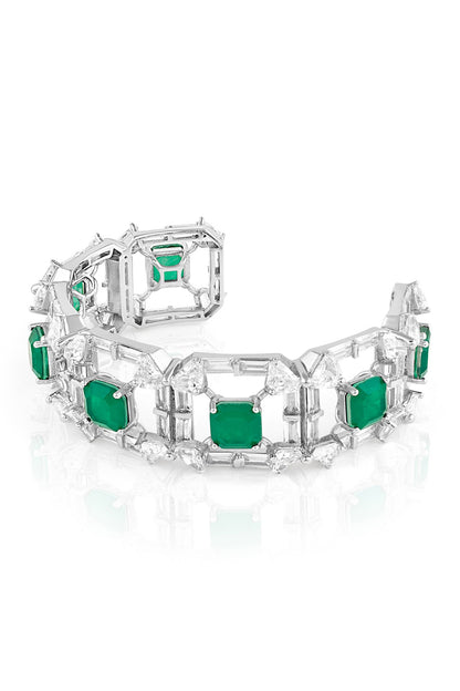 CZ Diamond Studded Halo Bracelet 