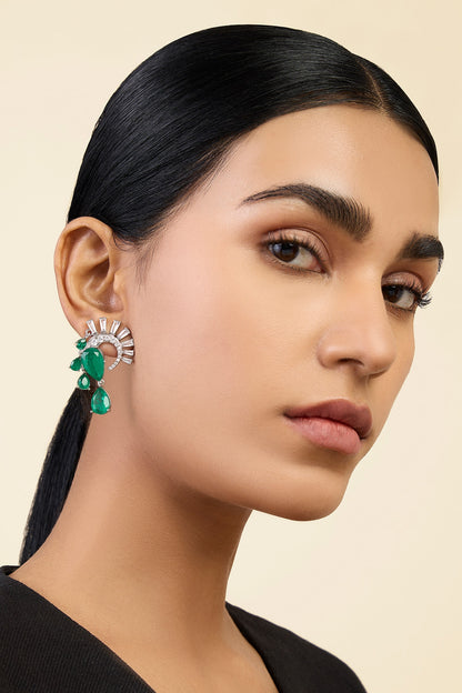 Mor Emerald Statement Studs 