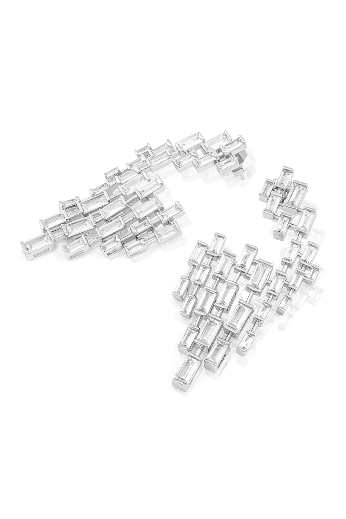 Abstract Pattern Chandelier Cubic Zirconia Studs 