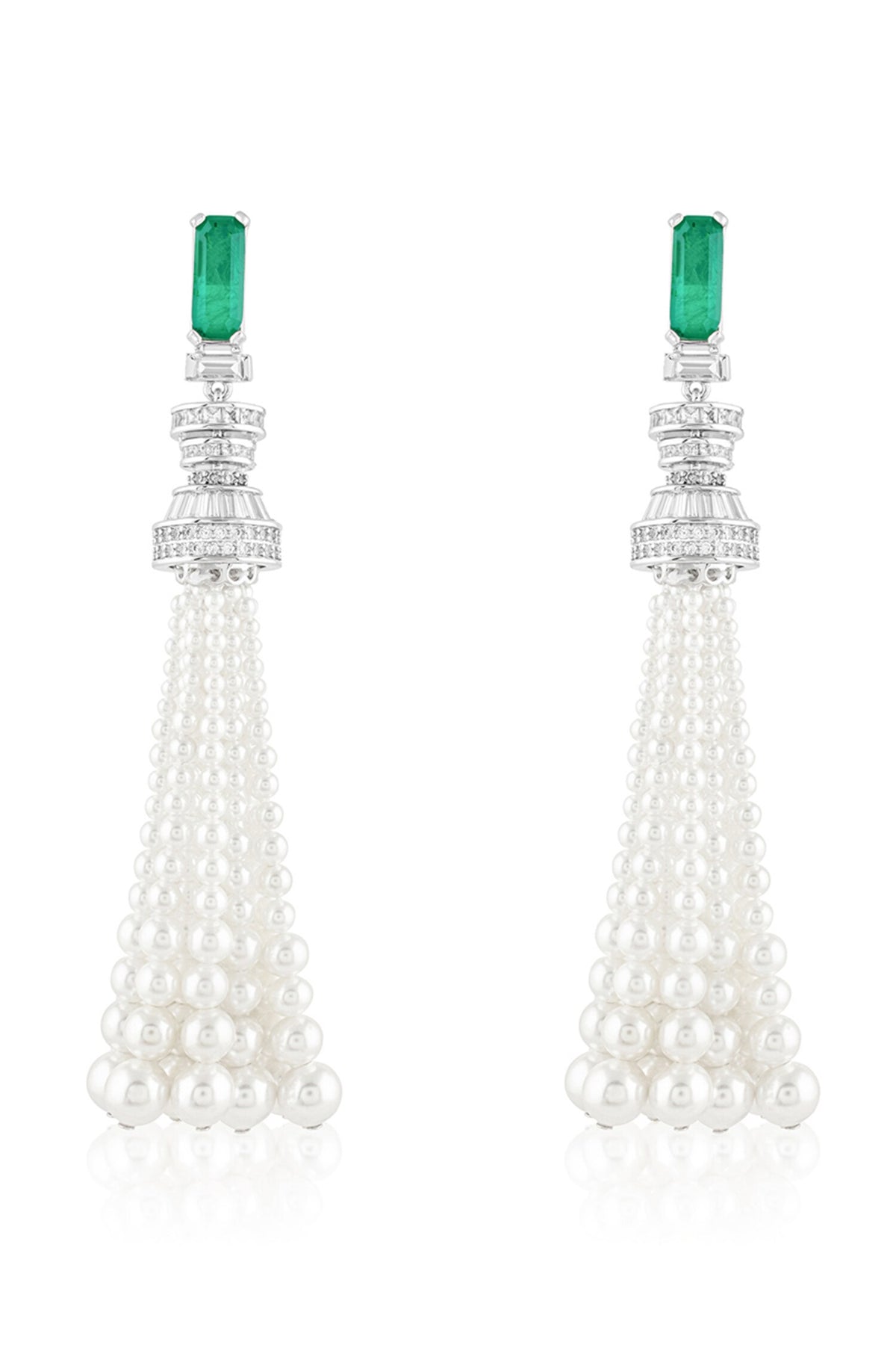 Pearl Tasseled Earrings 