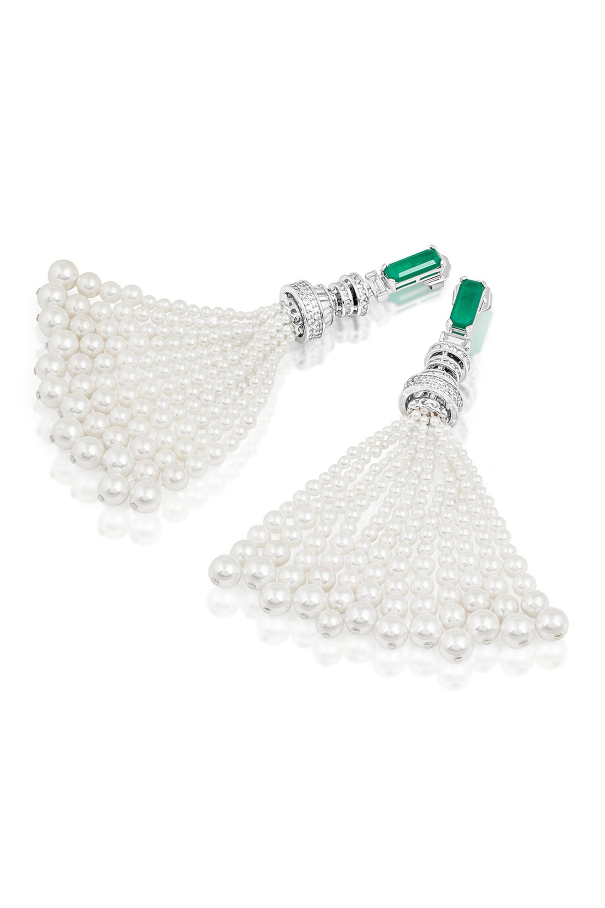 Pearl Tasseled Earrings 