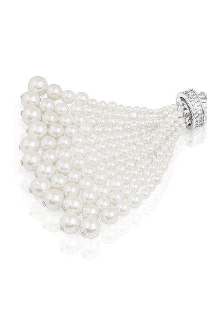 Pearl Tasseled Earrings 