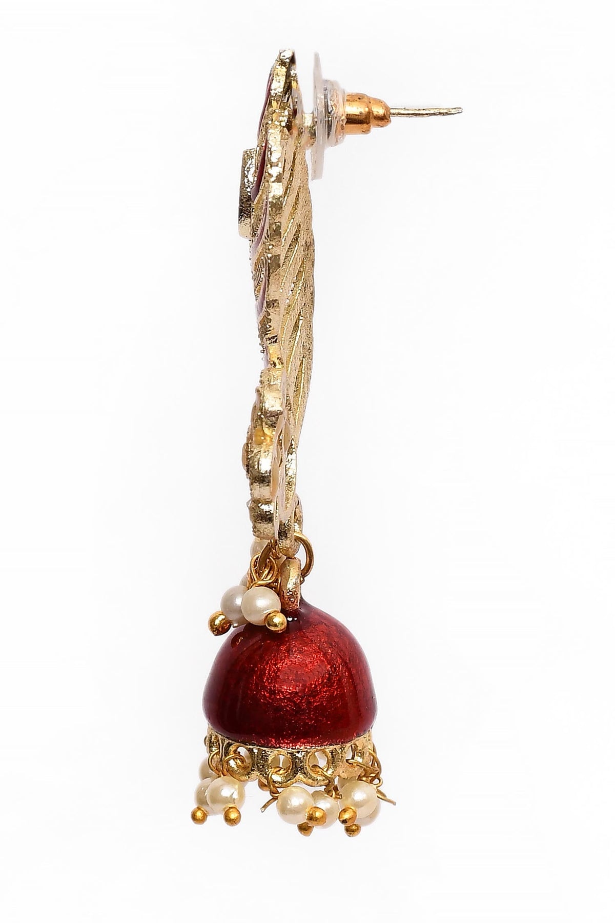 Enamelled Peacock Jhumkas 