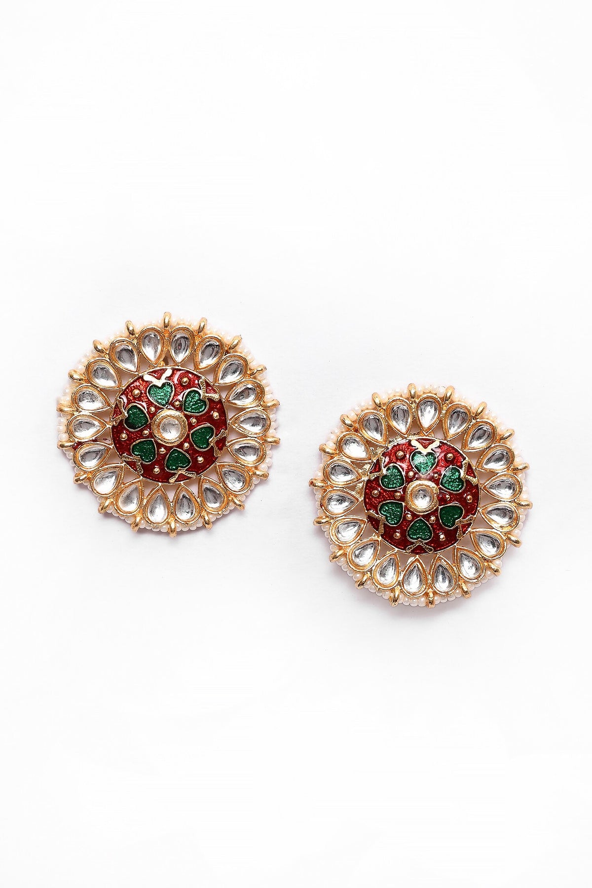 Enamelled Studded Round Studs 
