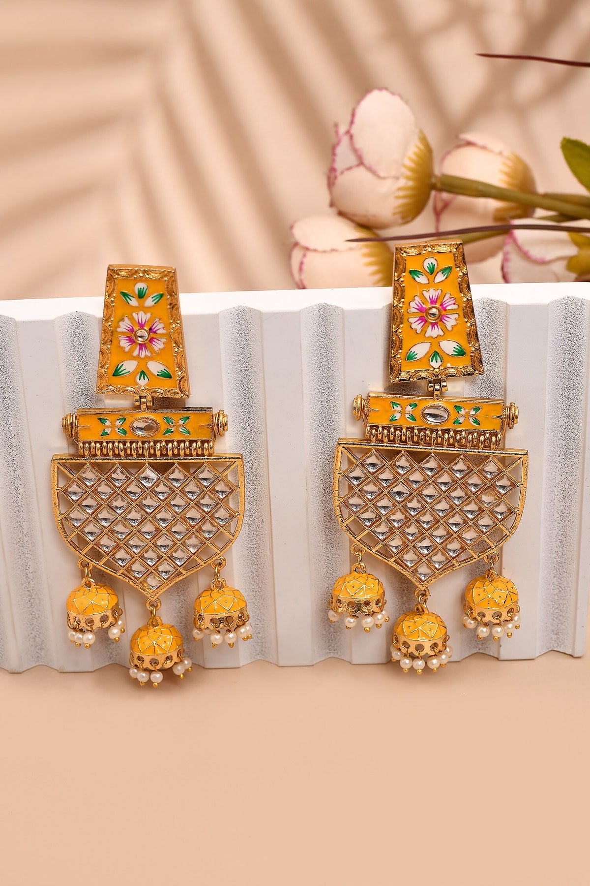 Flower Bloom Carved Earrings 