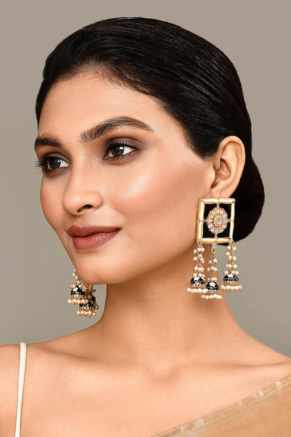 Floret Carved Top Earrings 