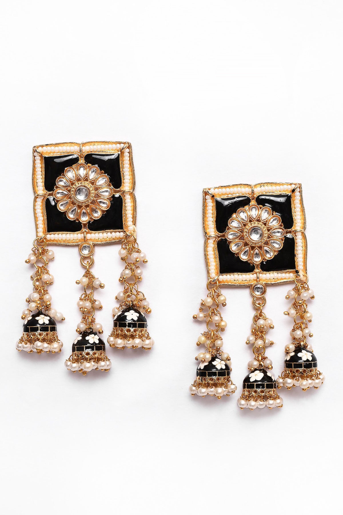 Floret Carved Top Earrings 