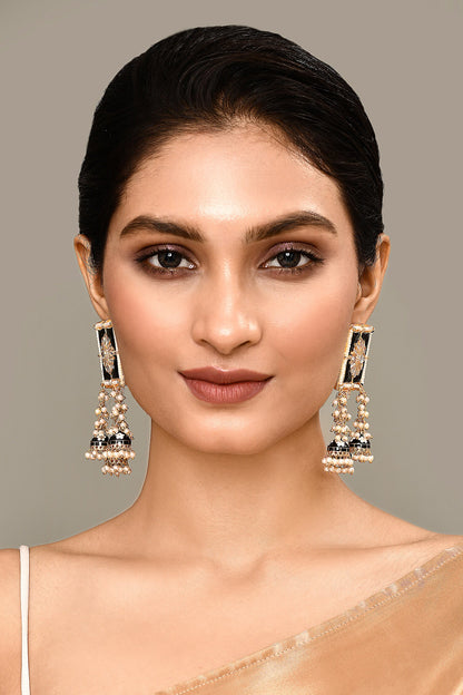 Floret Carved Top Earrings 