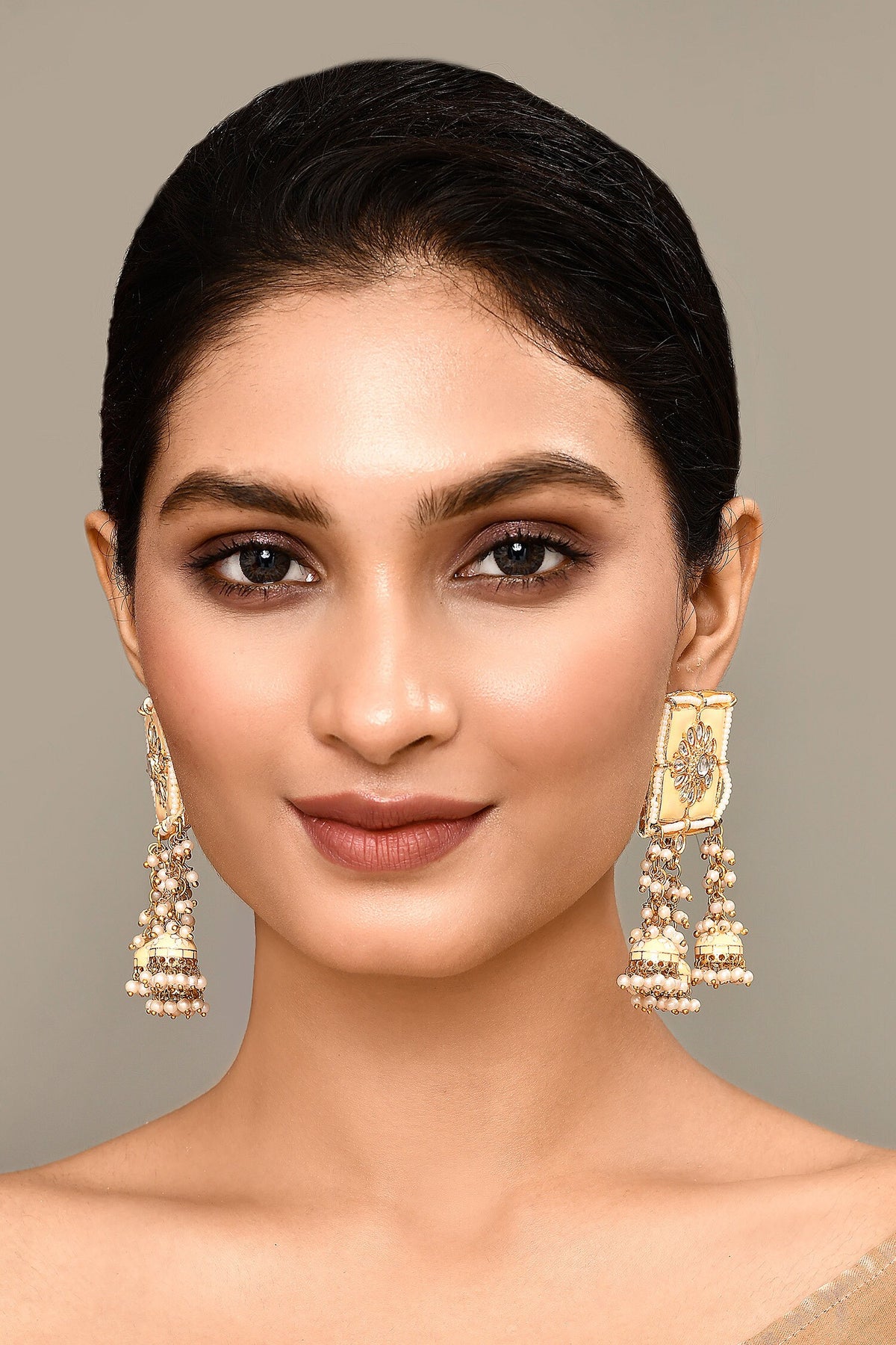 Flower Bloom Square Top Earrings 