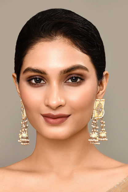 Flower Bloom Square Top Earrings 