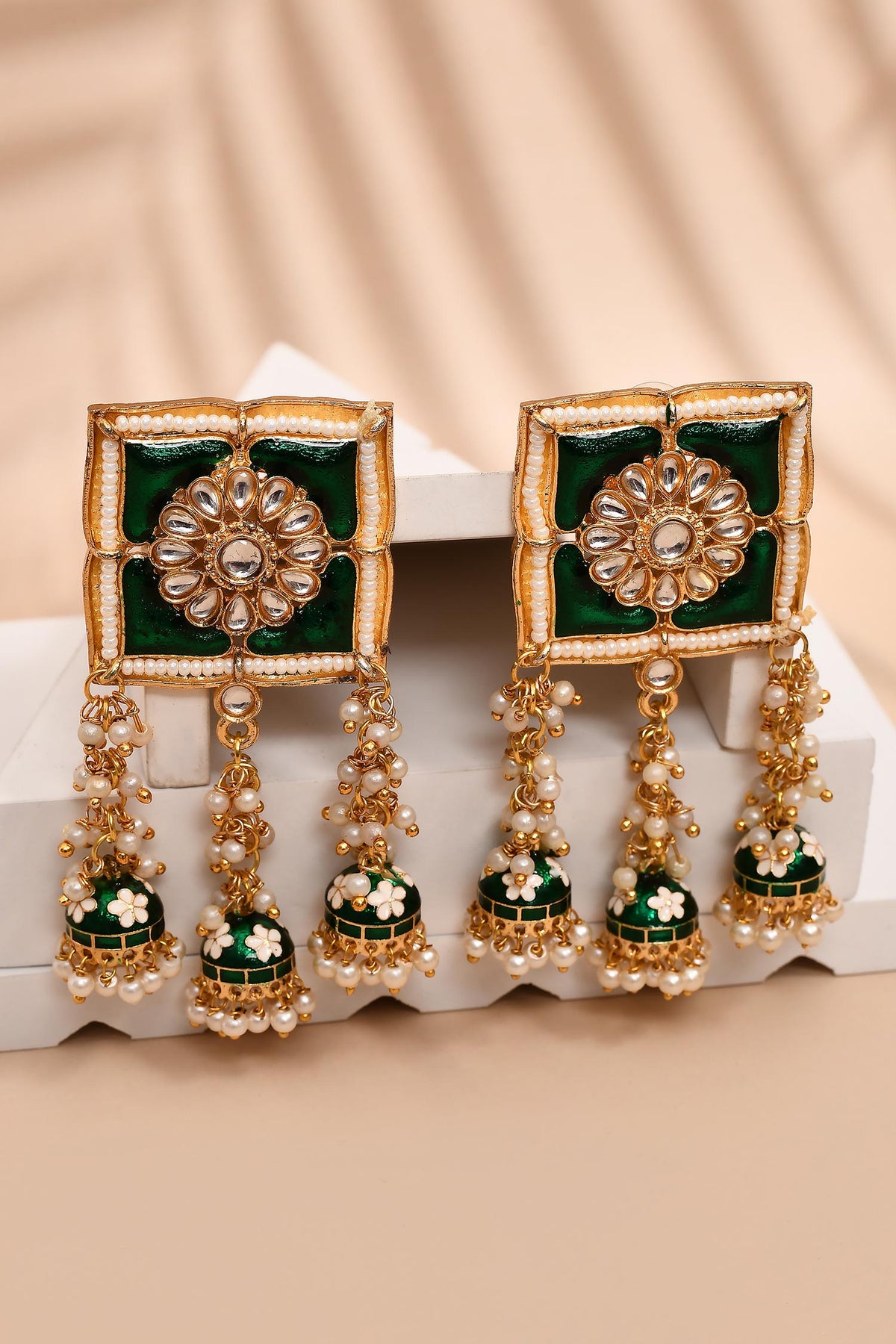Floret Bloom Square Top Earrings 