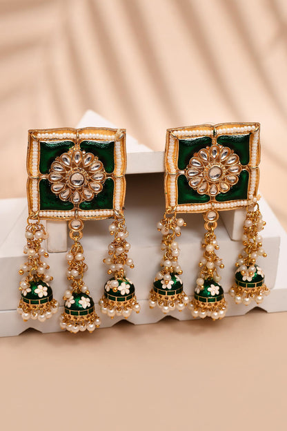 Floret Bloom Square Top Earrings 