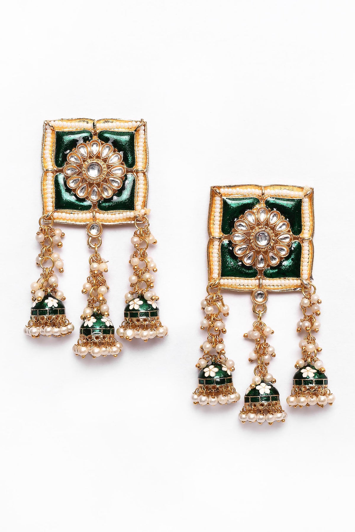 Floret Bloom Square Top Earrings 