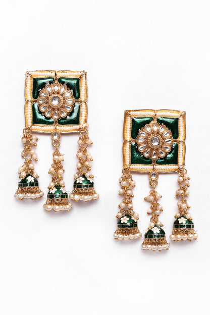 Floret Bloom Square Top Earrings 