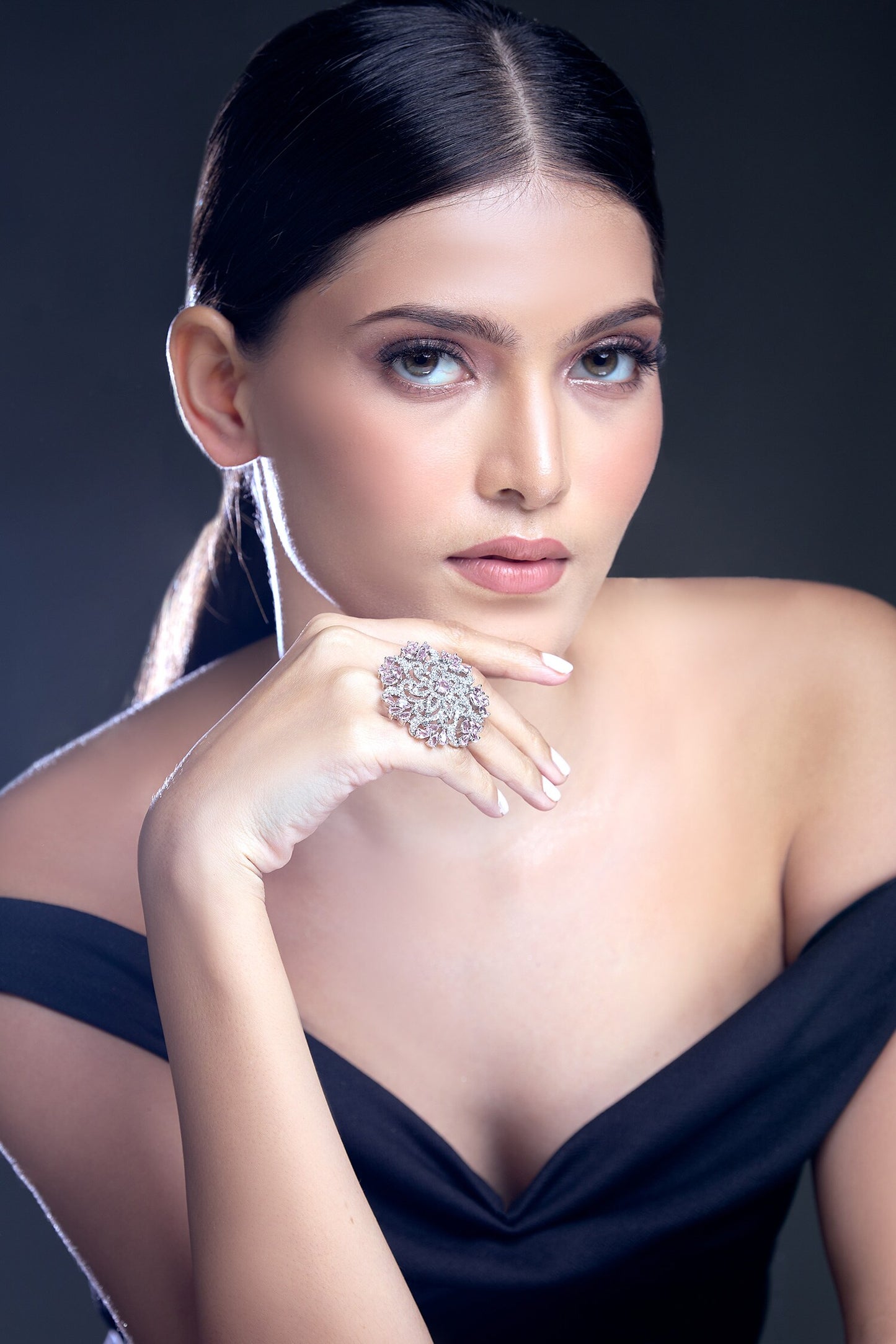 Zircon Studded Ring 