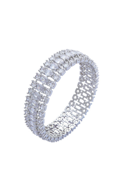 Moissanite & Zircon Studded Bangles - Set of 2 