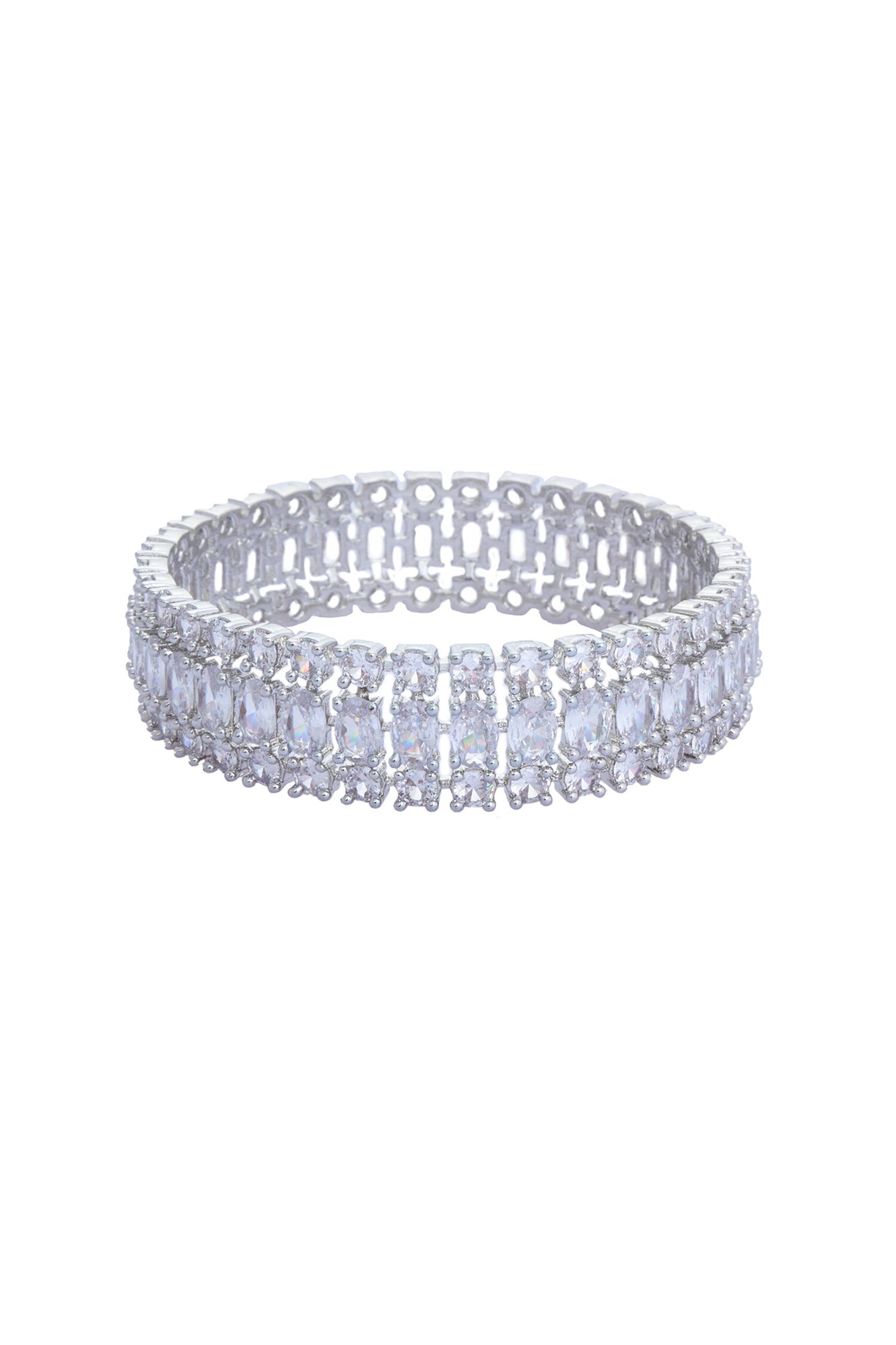 Moissanite & Zircon Studded Bangles - Set of 2 