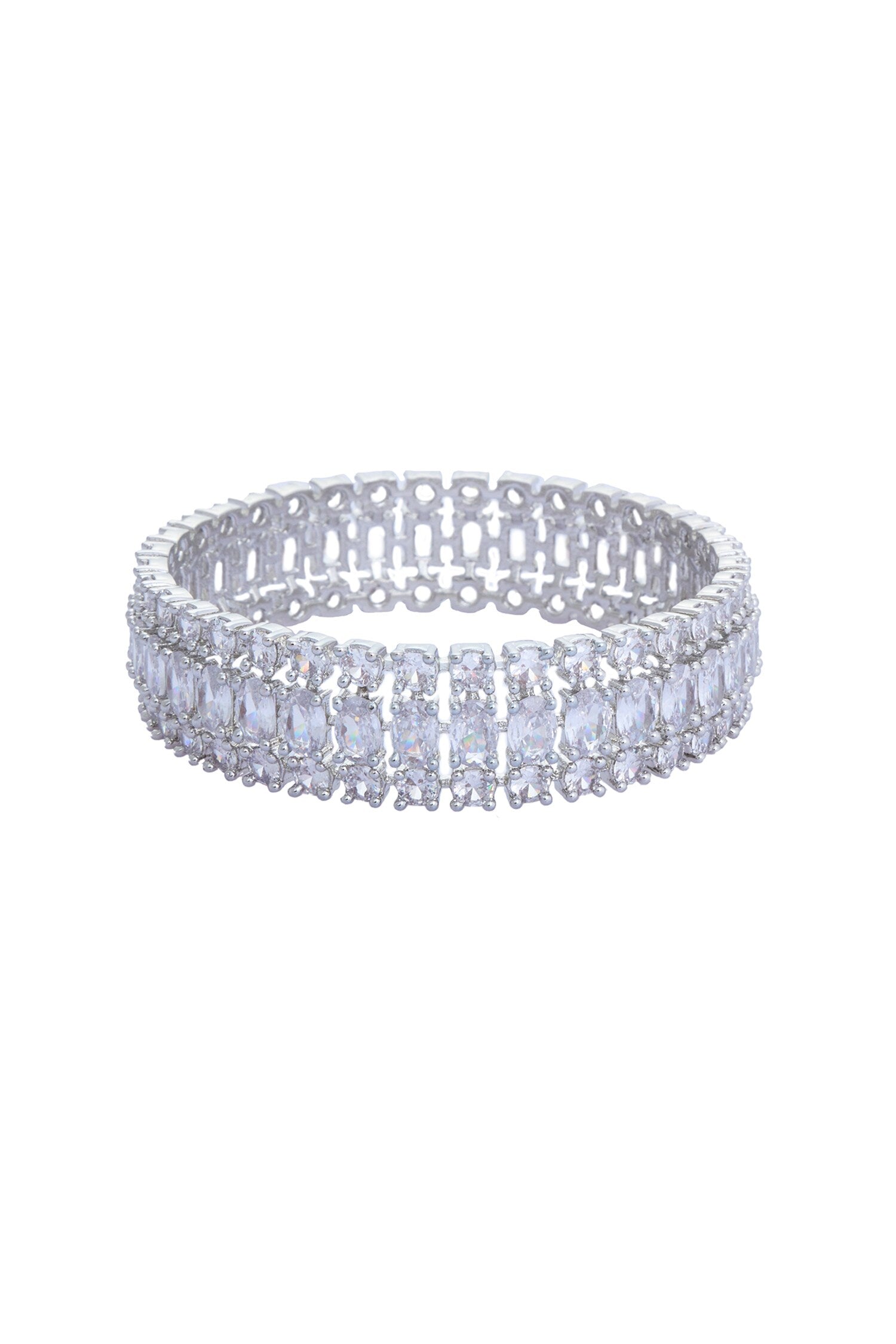Moissanite & Zircon Studded Bangles - Set of 2 