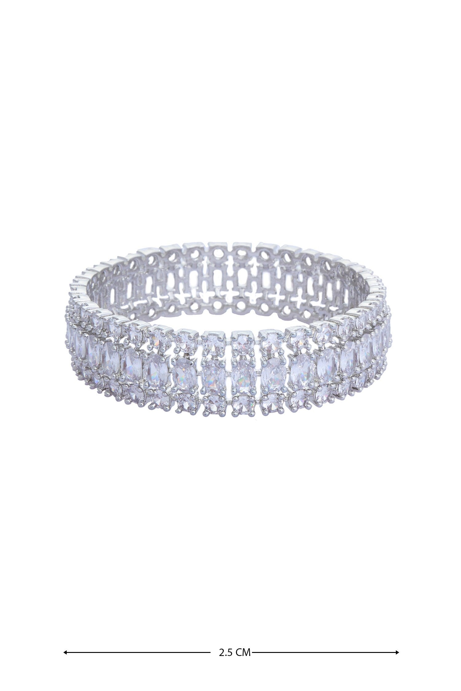 Moissanite & Zircon Studded Bangles - Set of 2 