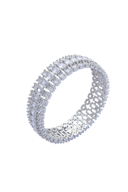 Moissanite & Zircon Studded Bangles - Set of 2 